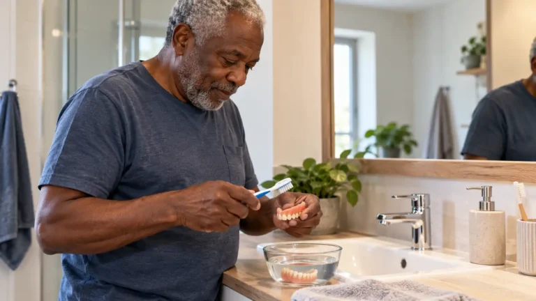 A person prepares a suitable brush and a clean container