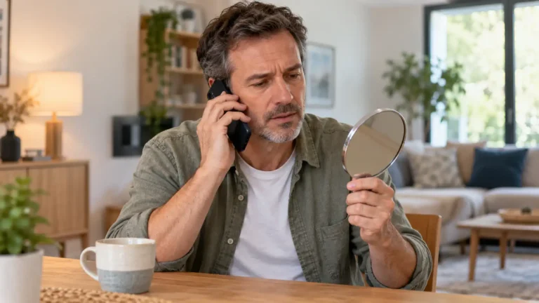 Un adulto ha llamado a una consulta dental desde su casa.